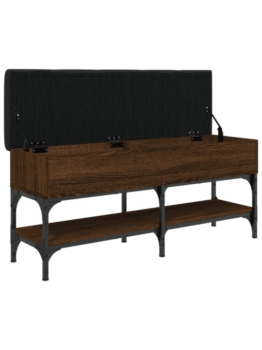 Lavice s botníkem hnědý dub 102 x 32 x 45 cm kompozitní dřevo