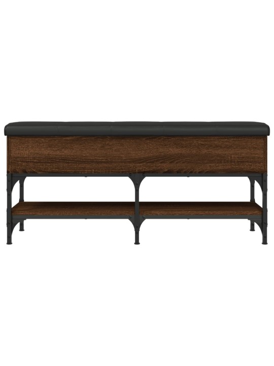 Lavice s botníkem hnědý dub 102 x 32 x 45 cm kompozitní dřevo