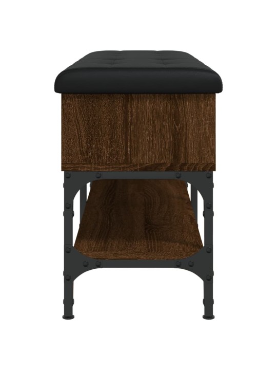 Lavice s botníkem hnědý dub 102 x 32 x 45 cm kompozitní dřevo
