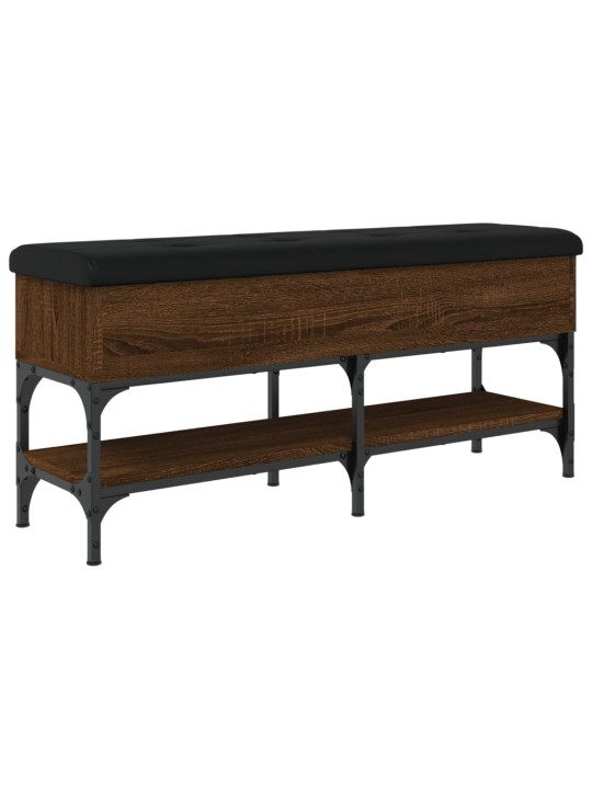 Lavice s botníkem hnědý dub 102 x 32 x 45 cm kompozitní dřevo