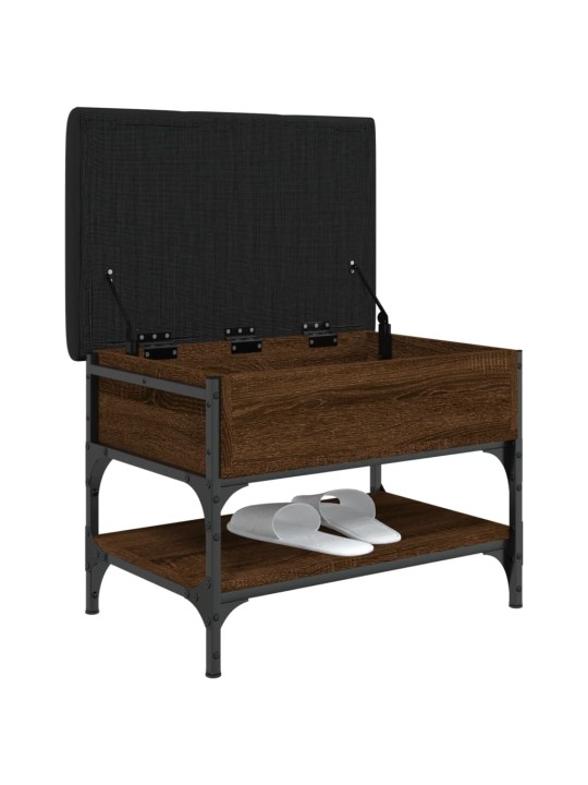 Lavice s botníkem hnědý dub 62 x 42 x 45 cm kompozitní dřevo