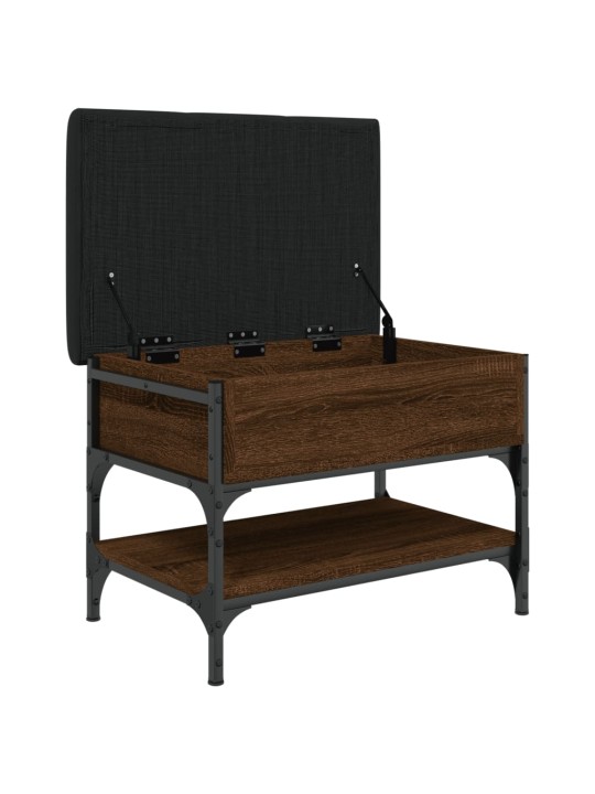 Lavice s botníkem hnědý dub 62 x 42 x 45 cm kompozitní dřevo