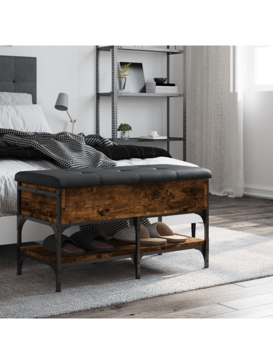 Lavice s botníkem kouřový dub 82 x 42 x 45 cm kompozitní dřevo