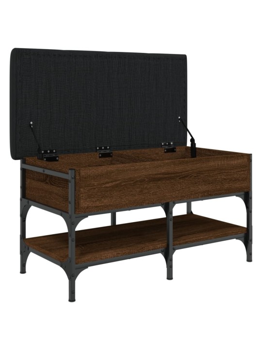 Lavice s botníkem hnědý dub 82 x 42 x 45 cm kompozitní dřevo