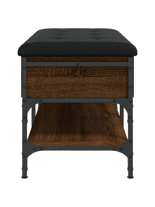 Lavice s botníkem hnědý dub 82 x 42 x 45 cm kompozitní dřevo