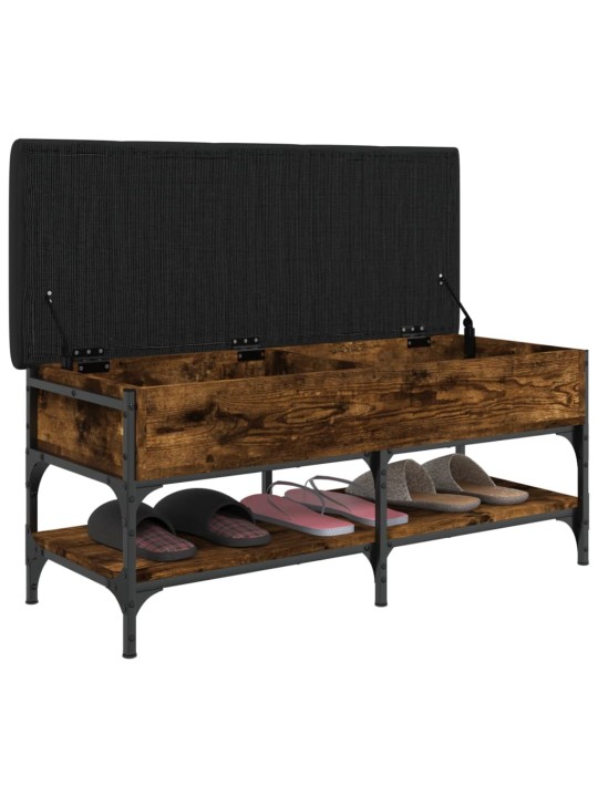 Lavice s botníkem kouřový dub 102 x 42 x 45 cm kompozitní dřevo