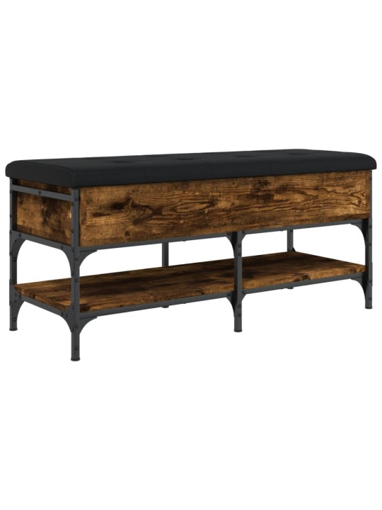 Lavice s botníkem kouřový dub 102 x 42 x 45 cm kompozitní dřevo