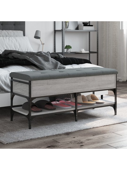 Lavice s botníkem šedá sonoma 102 x 42 x 45 cm kompozitní dřevo