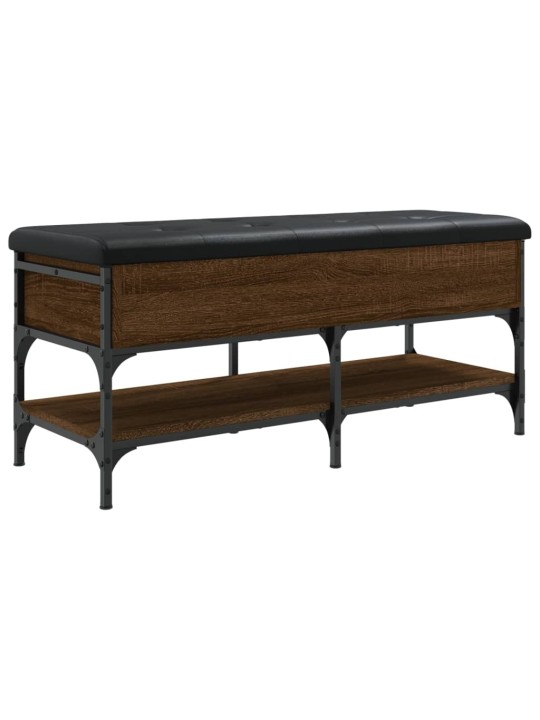 Lavice s botníkem hnědý dub 102 x 42 x 45 cm kompozitní dřevo