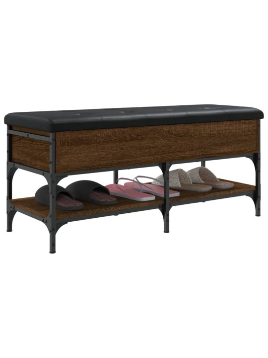 Lavice s botníkem hnědý dub 102 x 42 x 45 cm kompozitní dřevo