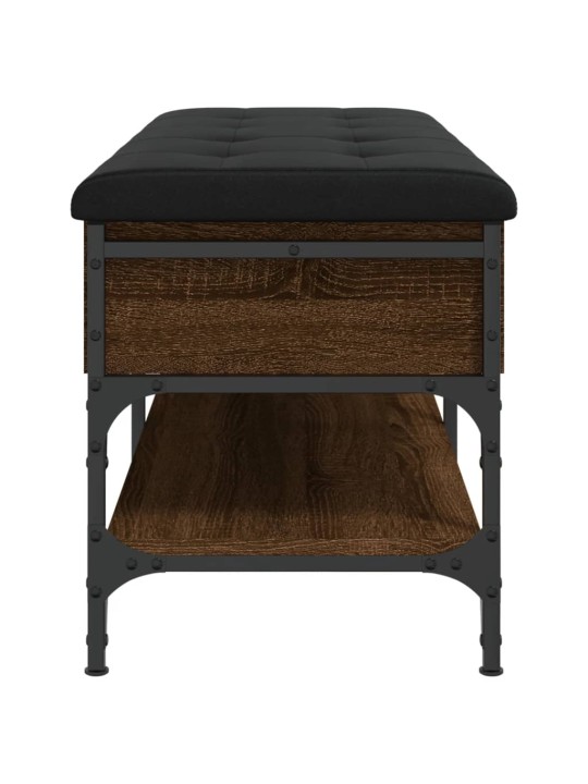 Lavice s botníkem hnědý dub 102 x 42 x 45 cm kompozitní dřevo