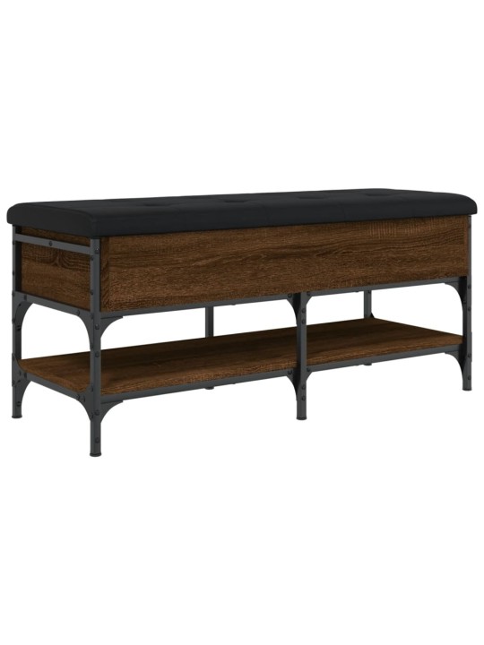 Lavice s botníkem hnědý dub 102 x 42 x 45 cm kompozitní dřevo