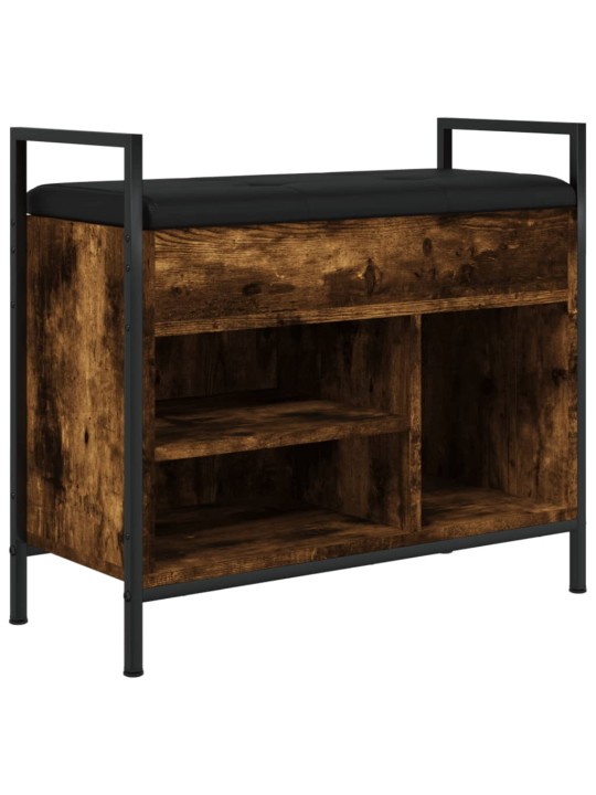 Lavice s botníkem kouřový dub 65,5x32x57,5 cm kompozitní dřevo