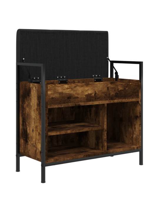Lavice s botníkem kouřový dub 65,5x32x57,5 cm kompozitní dřevo