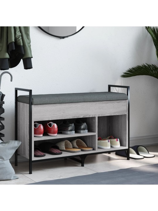 Lavice s botníkem šedá sonoma 85,5x32x57,5 cm kompozitní dřevo