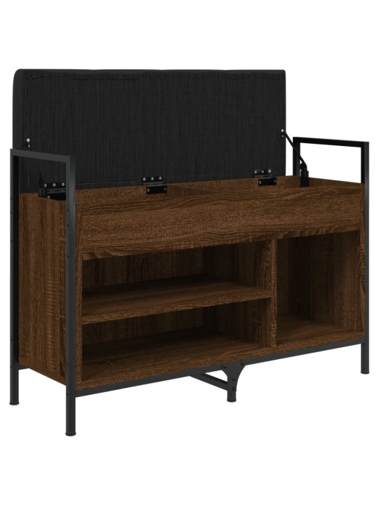 Lavice s botníkem hnědý dub 85,5x32x57,5 cm kompozitní dřevo