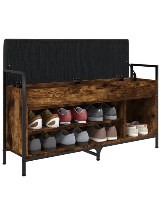 Lavice s botníkem kouřový dub 105,5x32x57,5 cm kompozitní dřevo