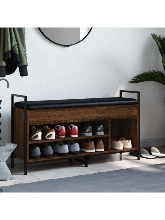 Lavice s botníkem hnědý dub 105,5x32x57,5 cm kompozitní dřevo