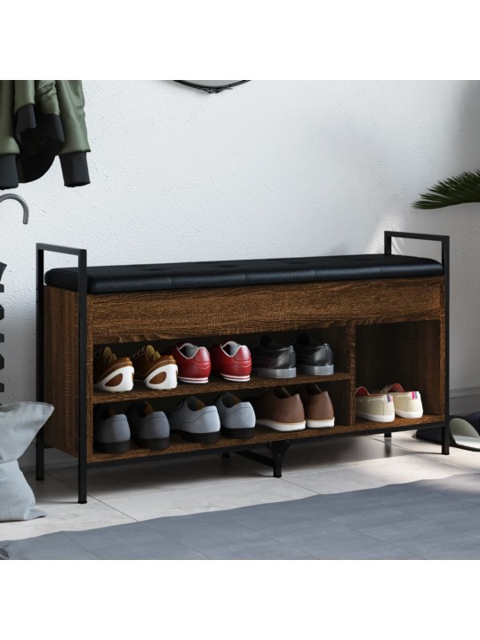 Lavice s botníkem hnědý dub 105,5x32x57,5 cm kompozitní dřevo