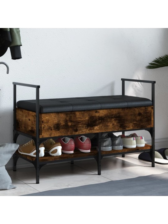 Lavice s botníkem kouřový dub 85,5x42x57,5 cm kompozitní dřevo
