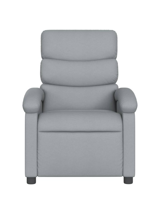 Elektrické polohovací křeslo světle šedé textil