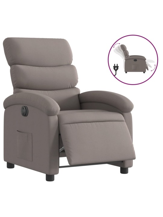 Elektrické polohovací křeslo taupe textil