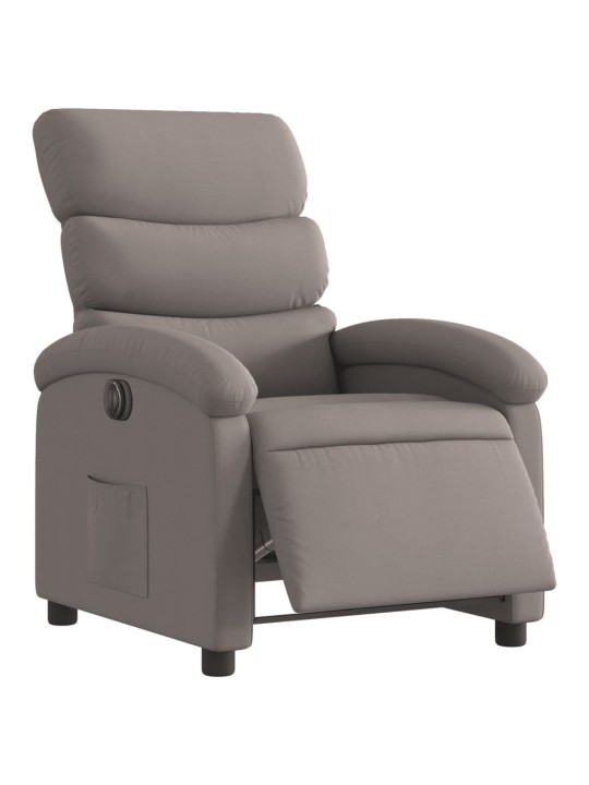 Elektrické polohovací křeslo taupe textil