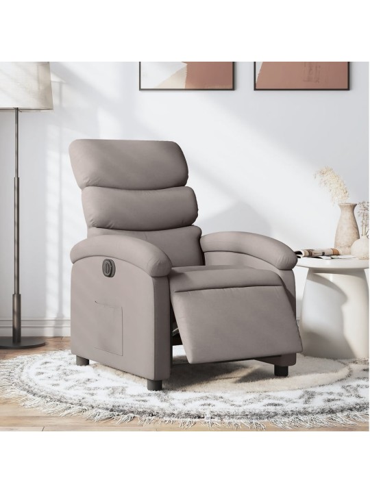 Elektrické polohovací křeslo taupe textil