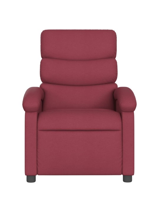 Elektrické masážní polohovací křeslo vínové textil