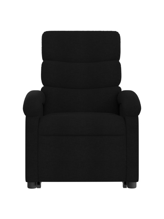 Zvedací polohovací křeslo černé textil