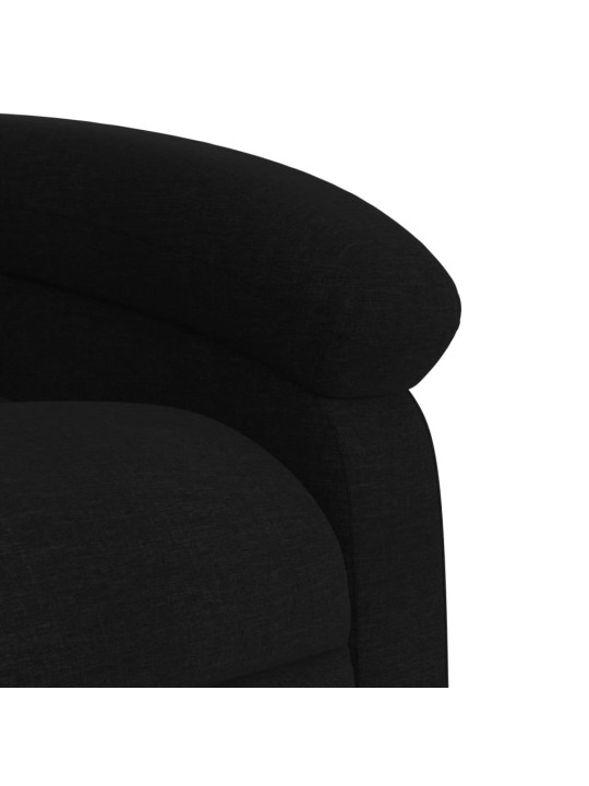 Zvedací polohovací křeslo černé textil