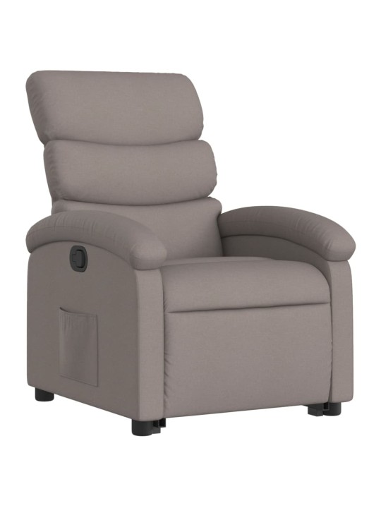 Zvedací polohovací křeslo taupe textil
