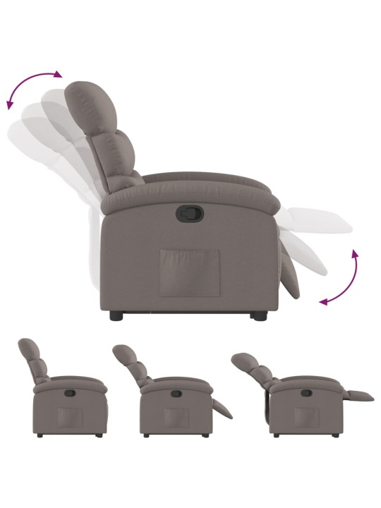 Zvedací polohovací křeslo taupe textil