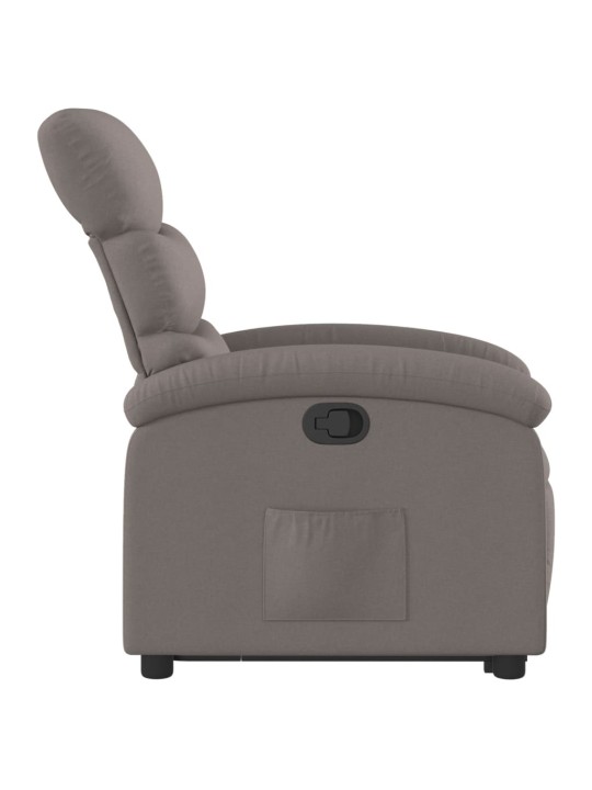 Zvedací polohovací křeslo taupe textil