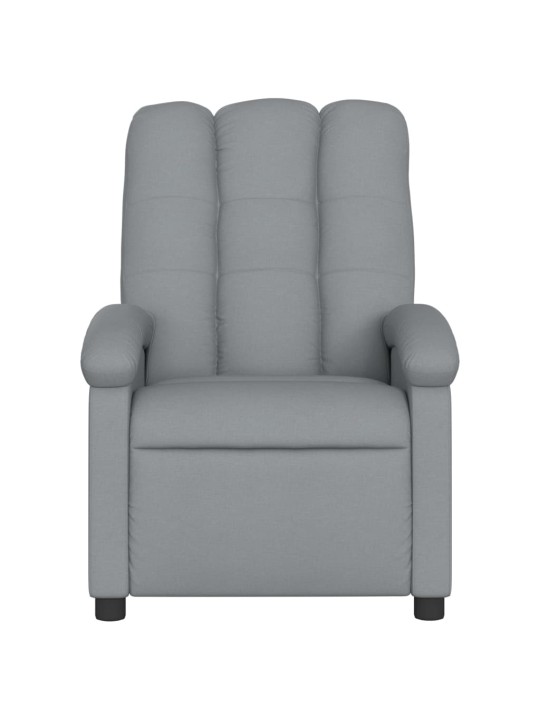 Elektrické polohovací křeslo světle šedé textil