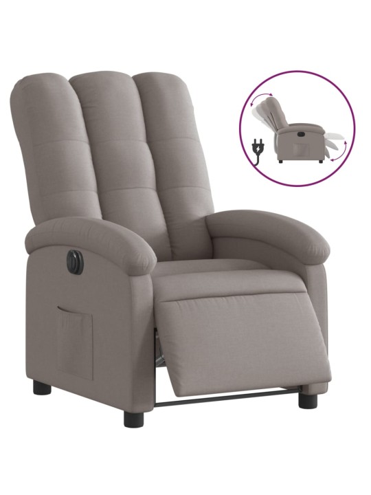 Elektrické polohovací křeslo taupe textil