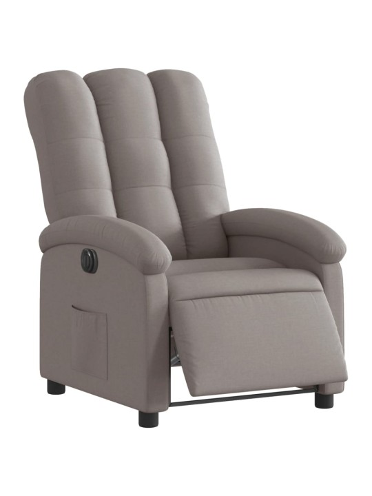 Elektrické polohovací křeslo taupe textil