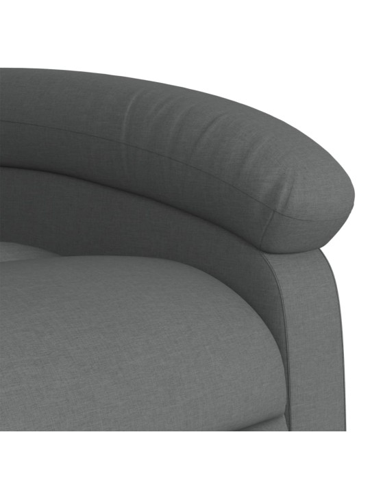 Elektrické masážní polohovací křeslo tmavě šedé textil