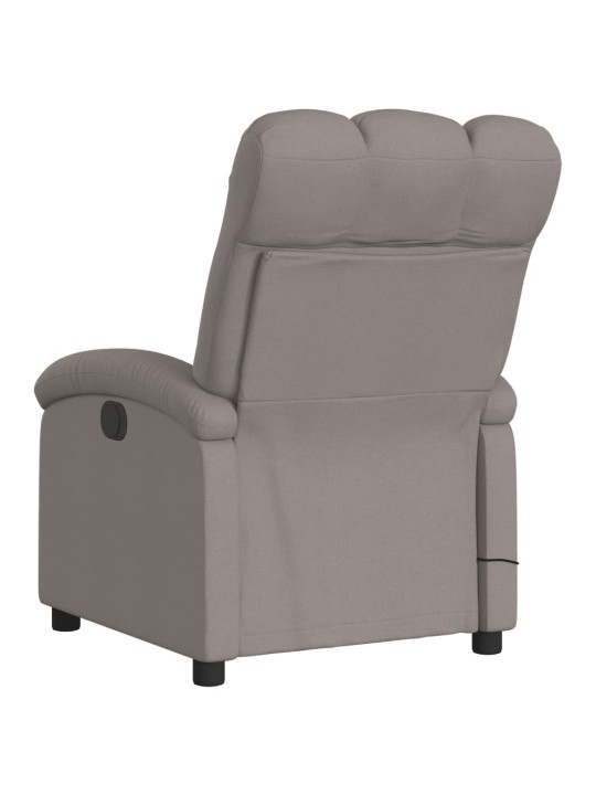 Elektrické masážní polohovací křeslo taupe textil