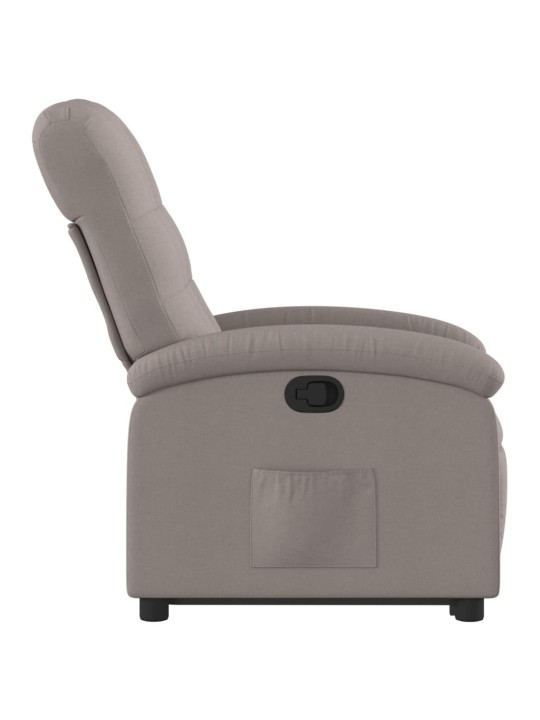 Zvedací polohovací křeslo taupe textil