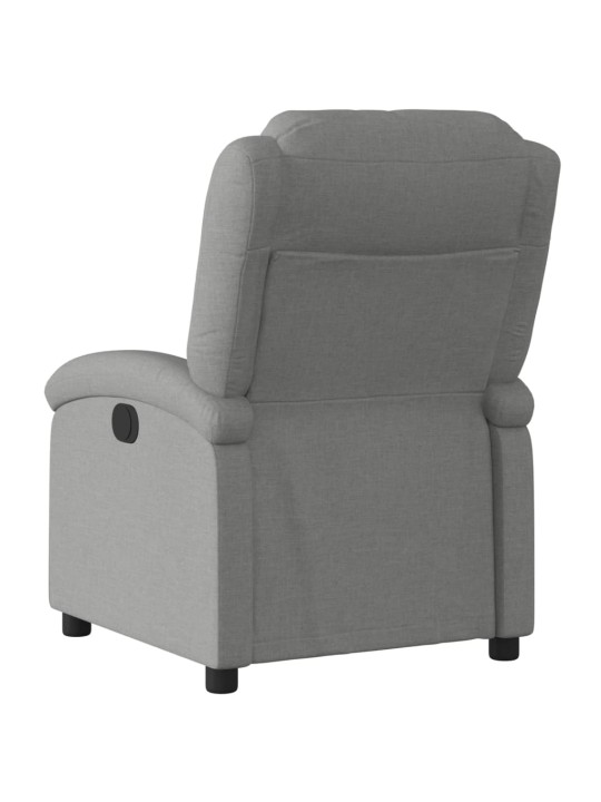 Elektrické polohovací křeslo tmavě šedé textil