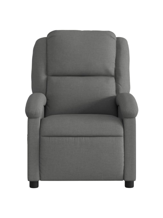 Elektrické polohovací křeslo tmavě šedé textil