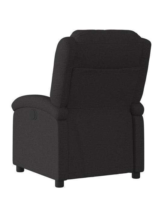 Elektrické polohovací křeslo černé textil