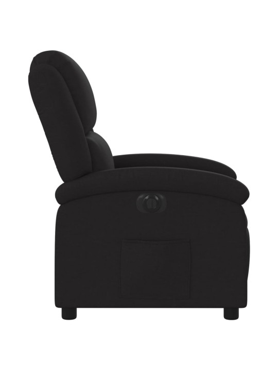 Elektrické polohovací křeslo černé textil