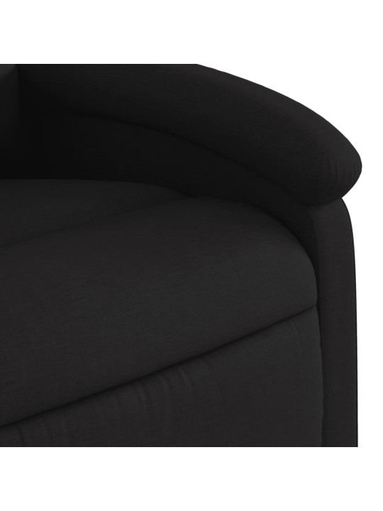 Elektrické polohovací křeslo černé textil