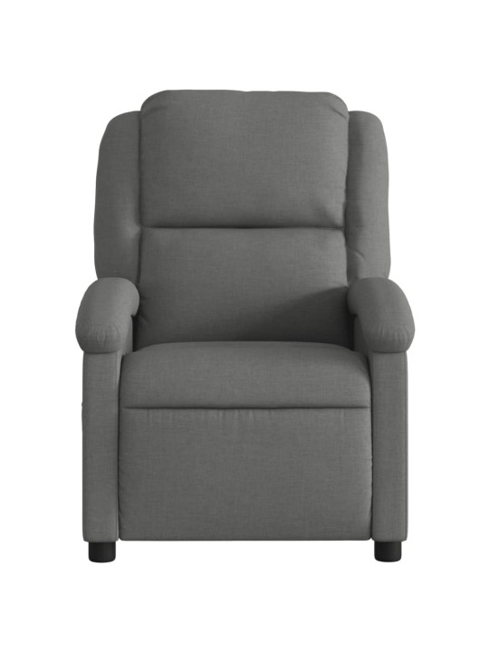 Elektrické masážní polohovací křeslo tmavě šedé textil