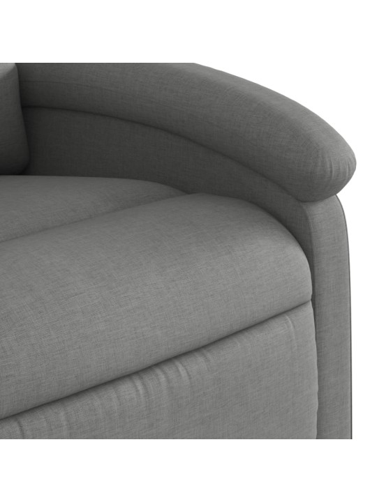 Elektrické masážní polohovací křeslo tmavě šedé textil