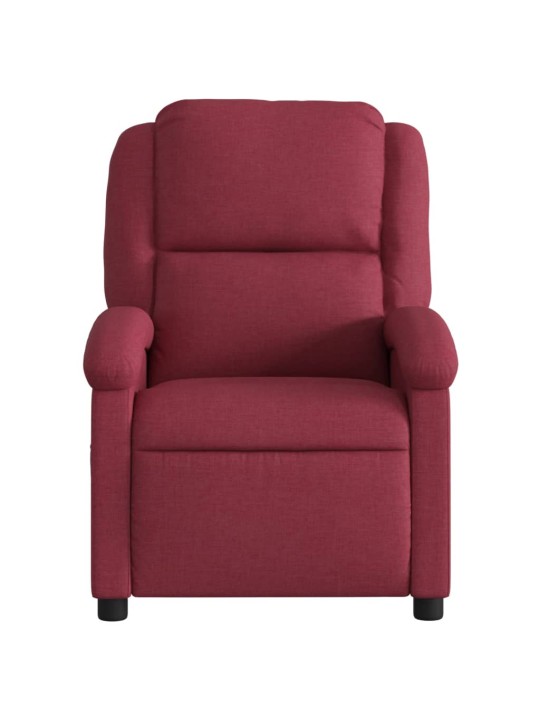 Elektrické masážní polohovací křeslo vínové textil