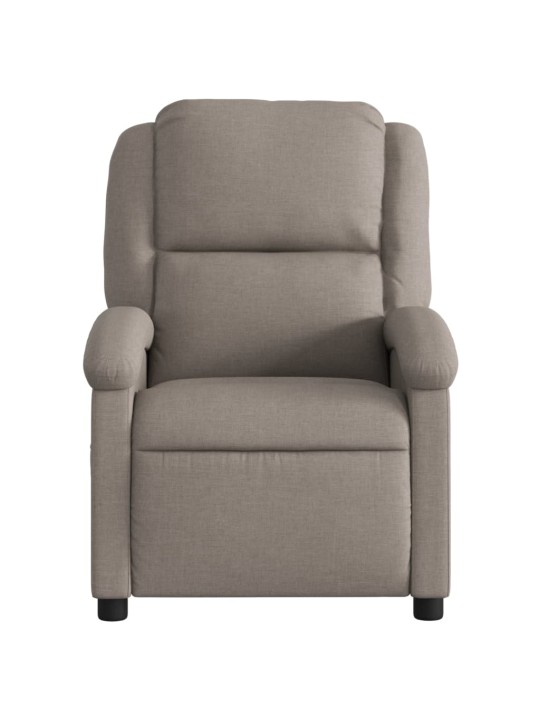 Elektrické masážní polohovací křeslo taupe textil