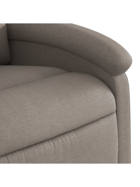Elektrické masážní polohovací křeslo taupe textil